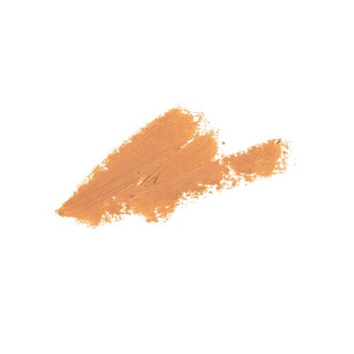 A smear of Finesse concealer on a white background. The color is Caramel, a medium neutral tan.